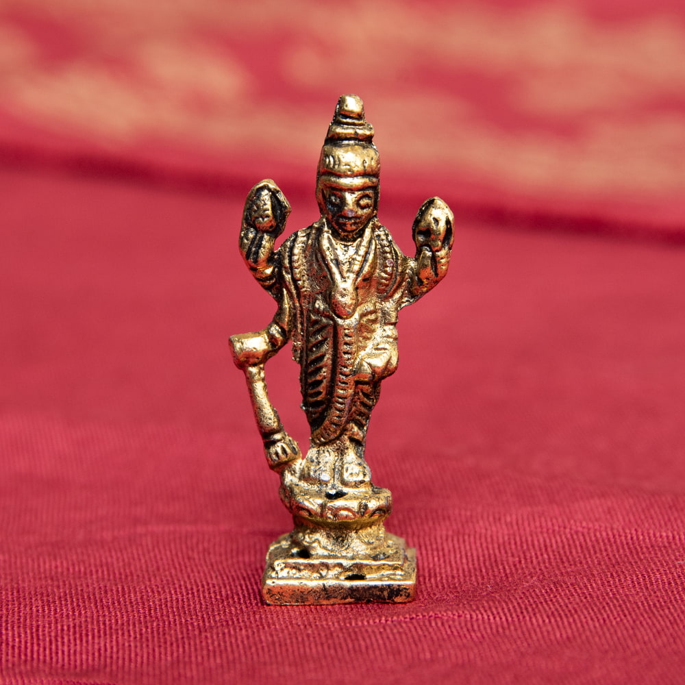 神様像 ブラス像 ヒンドゥー教 神像 ヴィシュヌ 立像 Vishnu ミニ神像