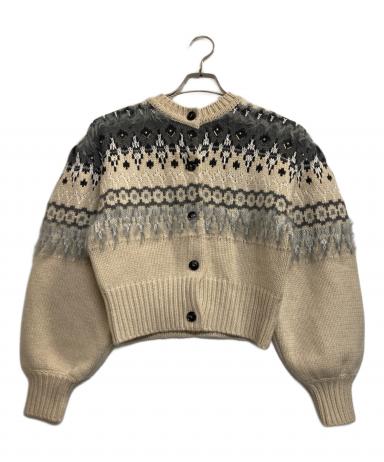 中古・古着通販】AMERI (アメリ) UND 2WAY LADY NORDIC KNIT CARDIGAN