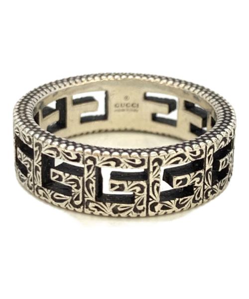 中古・古着通販】GUCCI (グッチ) スクエアGリング アラベスク シルバー