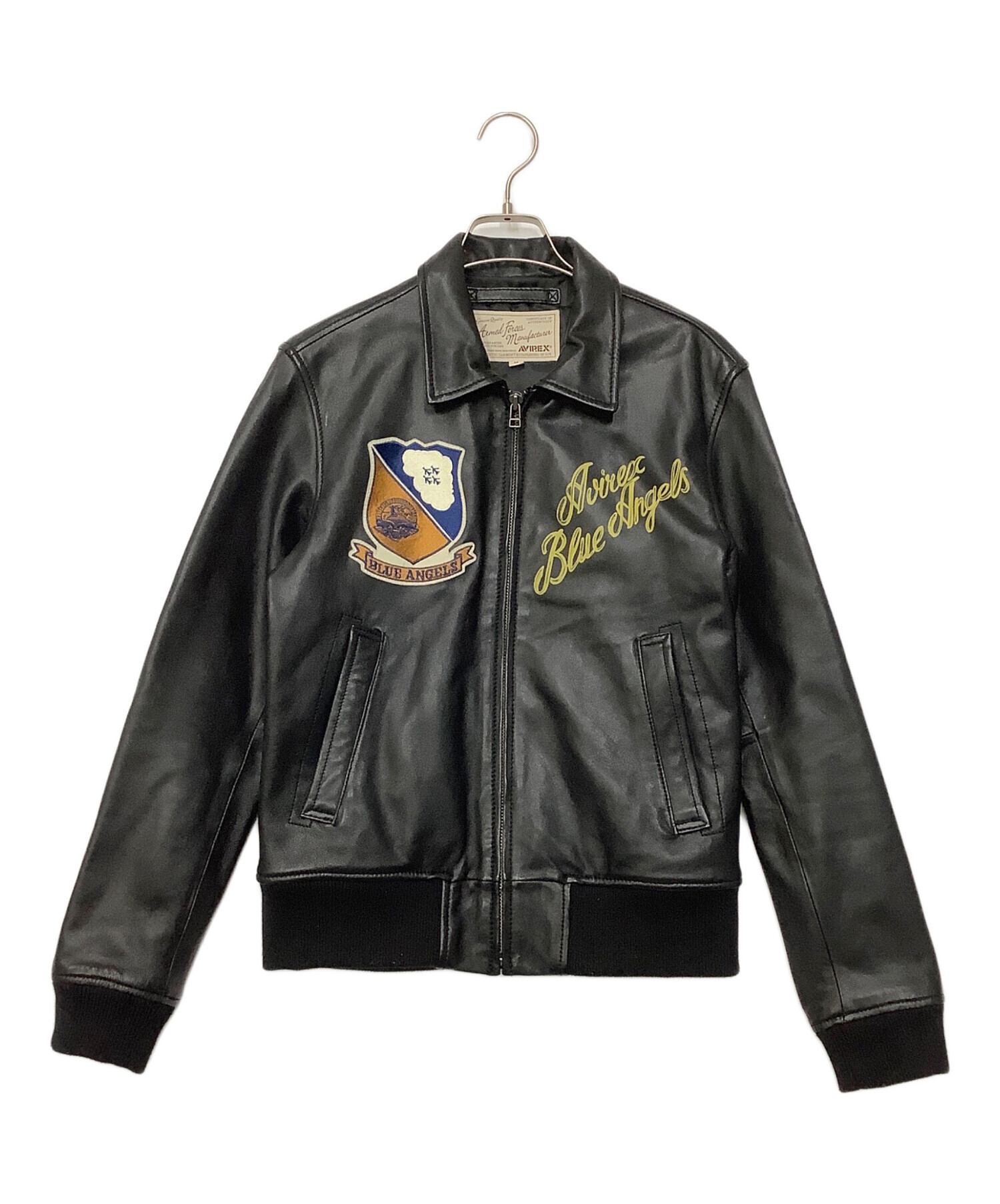 中古・古着通販】AVIREX (アヴィレックス) ワッペンレザージャケット