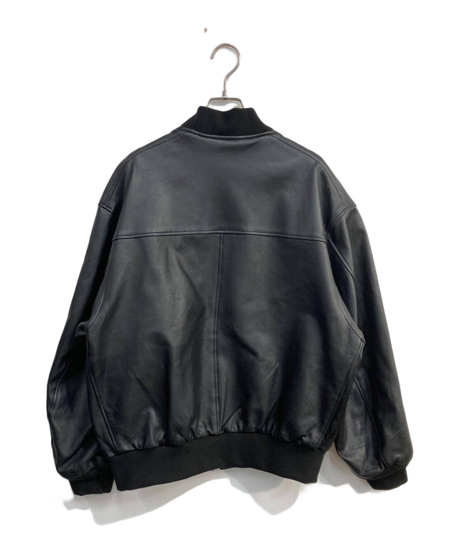 中古・古着通販】BEAMS (ビームス) レザーボマージャケット ブラック