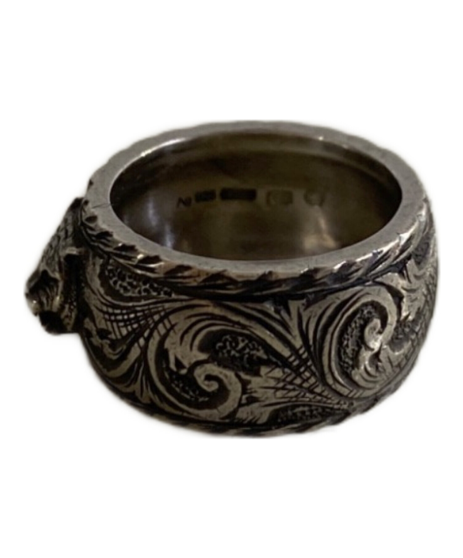 中古・古着通販】GUCCI (グッチ) Thin Silver Ring With Feline Head