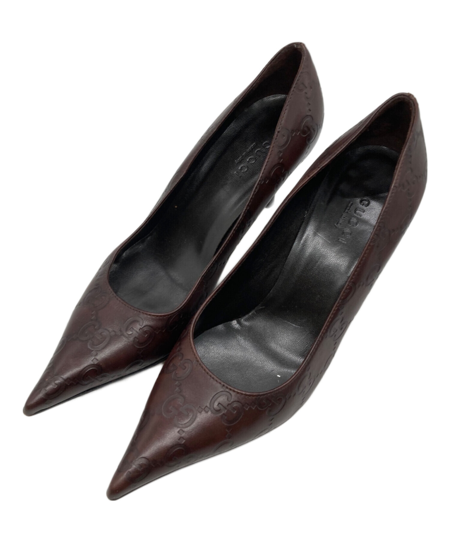 中古・古着通販】GUCCI (グッチ) ヒールパンプス ブラウン サイズ:SIZE