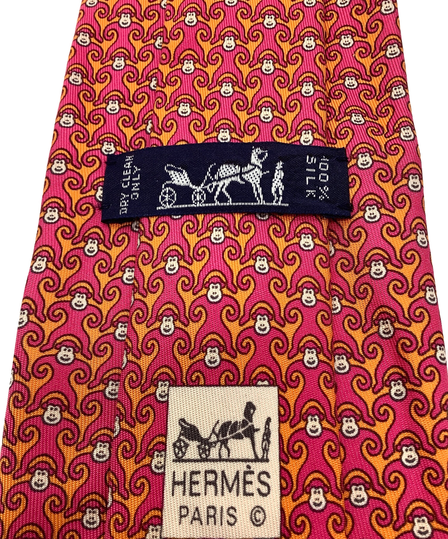 中古・古着通販】HERMES (エルメス) ネクタイ オレンジ サイズ:全長