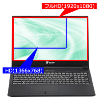 N1573K-720/T - BTOノートパソコン eX.computer 完成品モデル