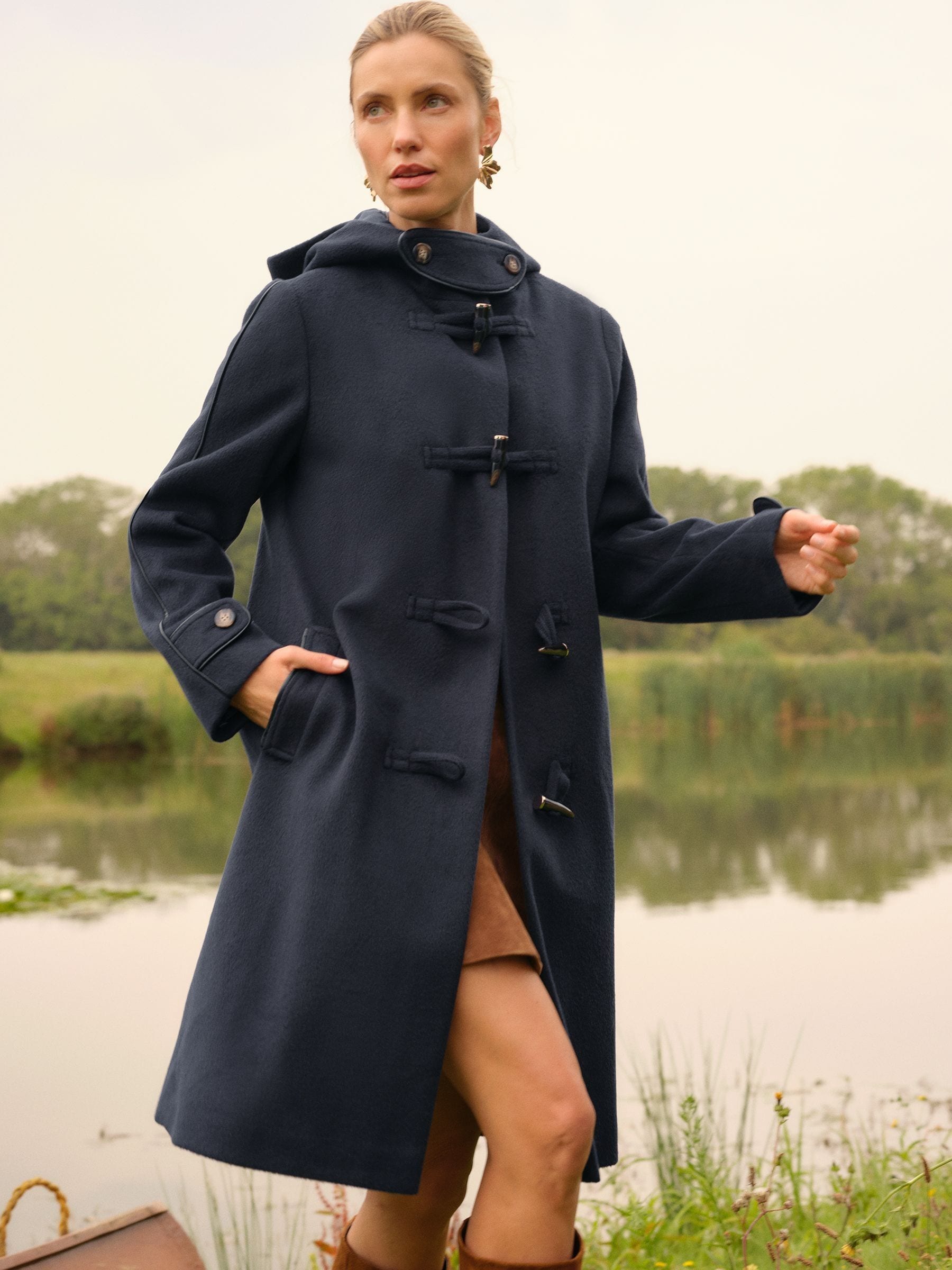 Buy Love & Roses Navy Blue Duffle Coat from Next Canada