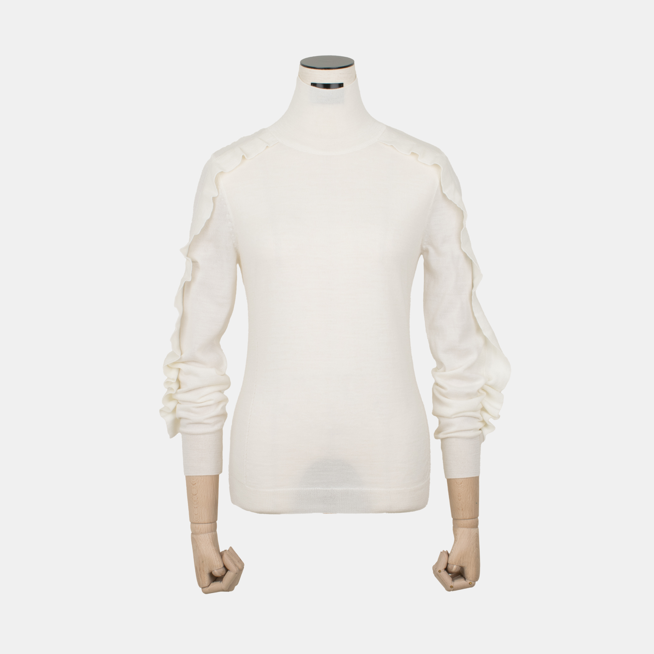 yonfa ヨンファフラッシータートルニット white