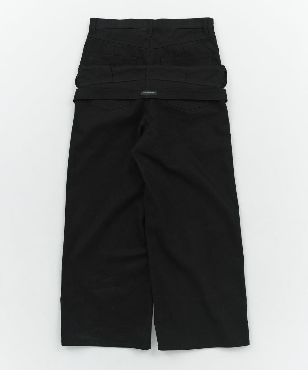 HIROKI TSUZUKI】DOUBLE WAIST TRACK PANTS DOUBLE WAIST PANTS – YZ