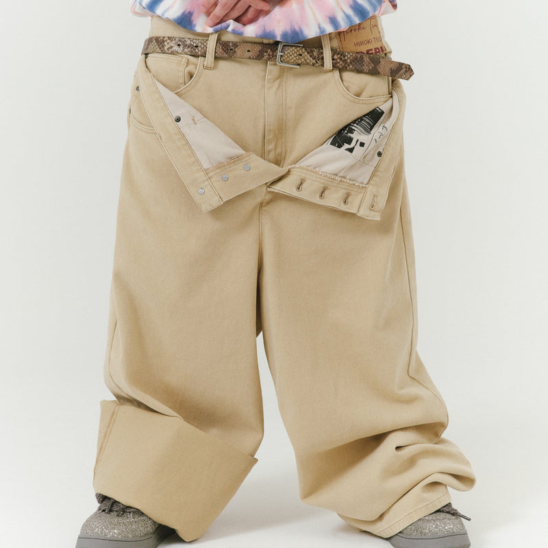 HIROKI TSUZUKI】DOUBLE WAIST TRACK PANTS DOUBLE WAIST PANTS – YZ