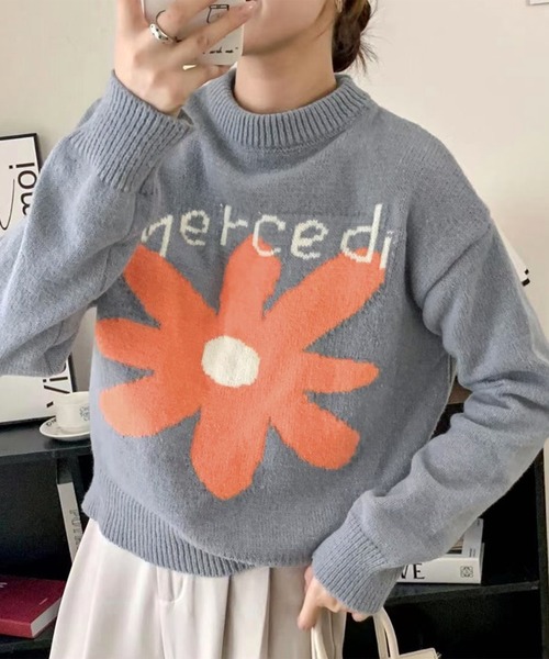ニット セーター 花柄ニットプルオーバー レディース : ZOZOTOWN Yahoo