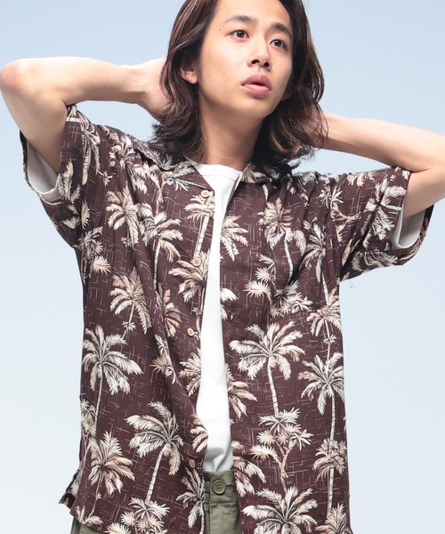 シャツ 「WEB限定・ユニセックス」 レーヨン100％ 半袖 アロハシャツ