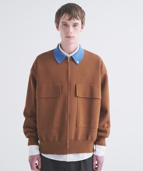 CULLNI（クルニ） ブルゾン アウター Big Pocket Zip Up Knit Jacket