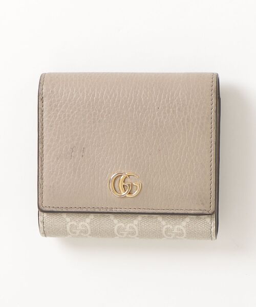 GUCCI（グッチ） GGマーモント 財布 - ベージュ レディース : ZOZOTOWN