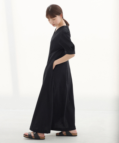 IENA（イエナ） ワンピース 「追加」B. サッカーVネックワンピース