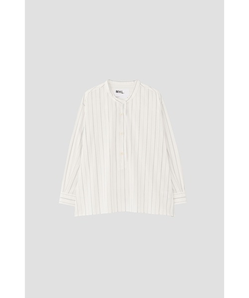 MHL.（エムエイチエル） ブラウス シャツ GRAPHIC COTTON STRIPE