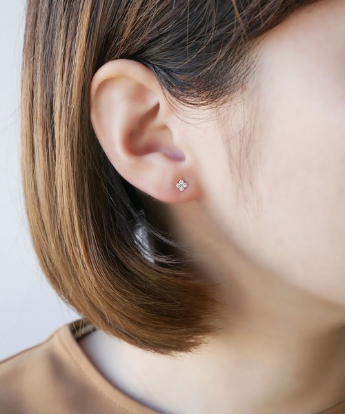 va vendome aoyama ピアス K10イエローゴールド キュービック