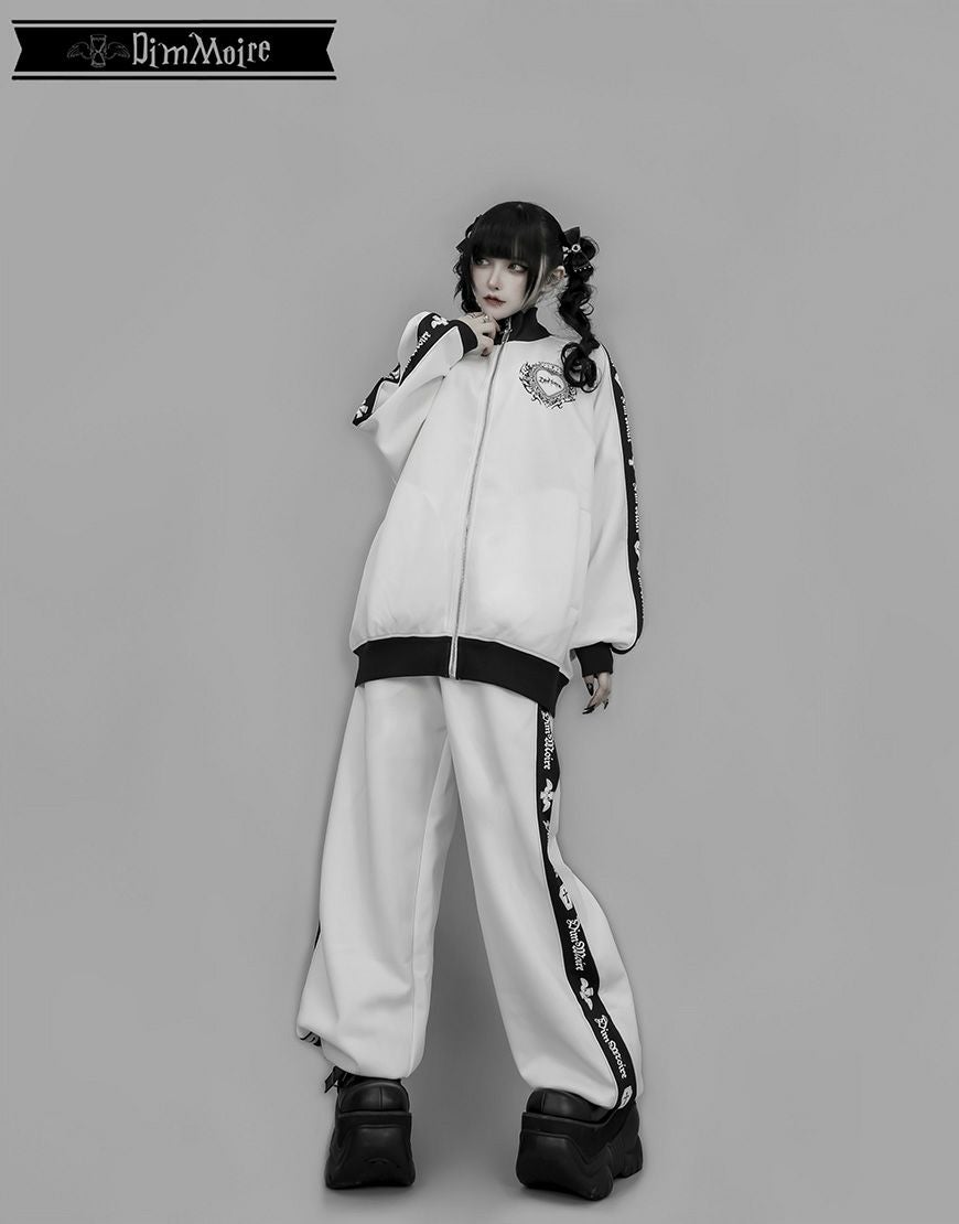 DimMoire【ディムモアール】ロゴプリントジャージトップス/White