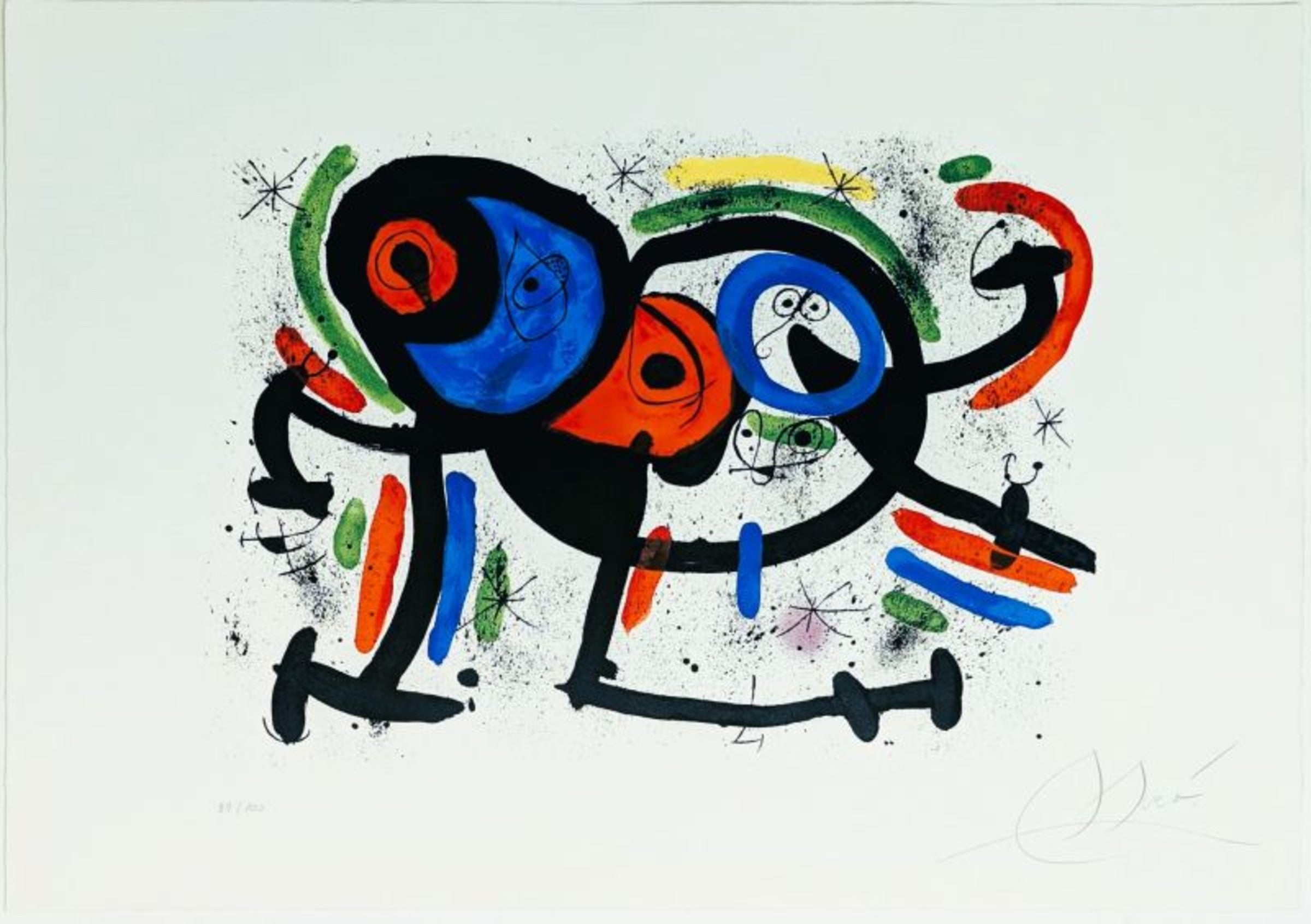 ジョアン・ミロ 【3つ車輪】イメージサイズ45x61cm オリジナル