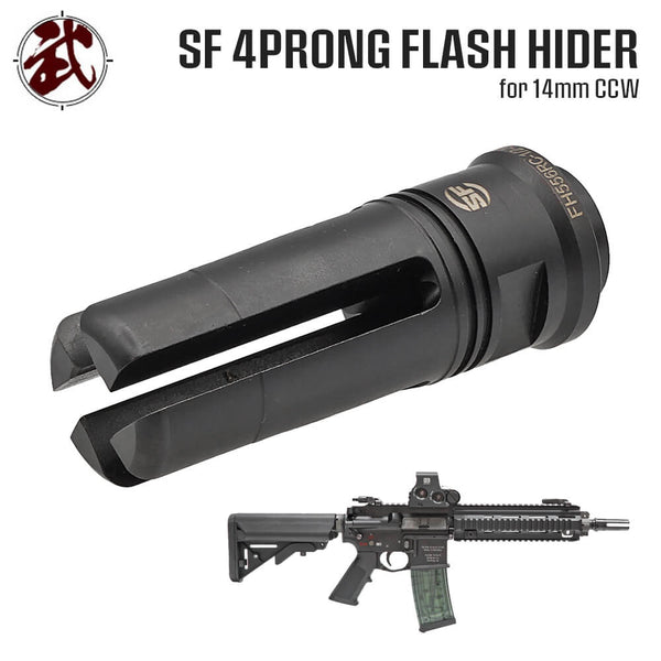 OMG製 】 SFタイプ SOCOM 4Prong フラッシュハイダー 14mm逆ネジ対応