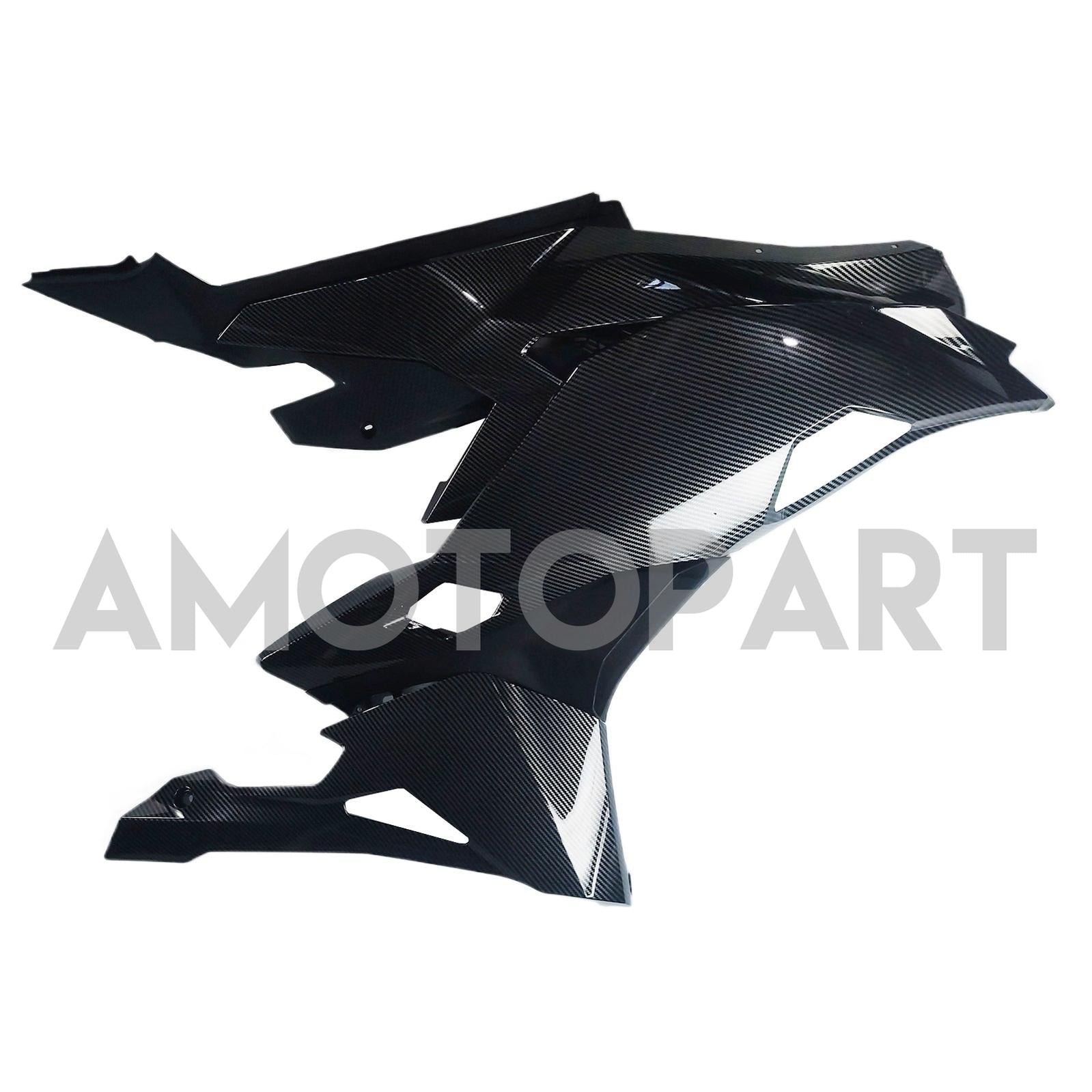 Amotopart 2019-2025 Kawasaki Ninja ZX25R ZX4R ZX4RR Carbon Fiber Black