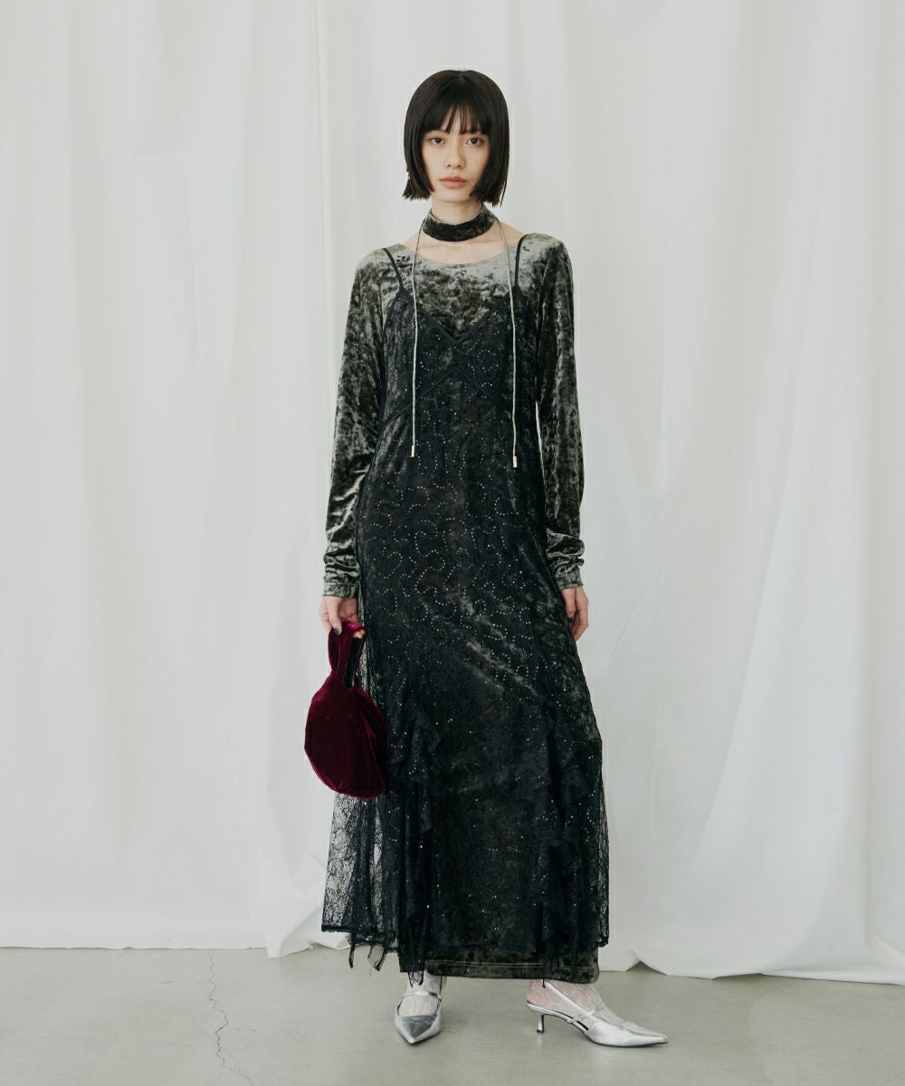 sparkle lace velour dress | ANDRESD