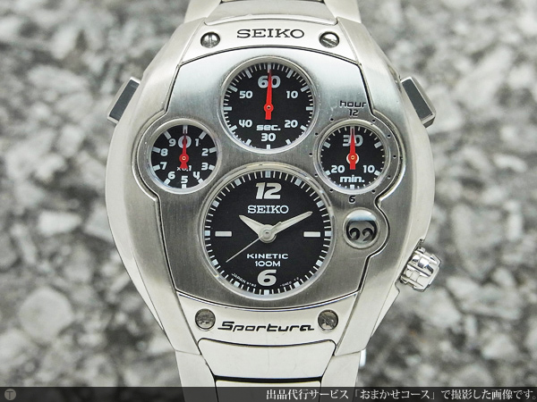 セイコー SEIKO スポーチュラ キネティック クロノグラフ SLQ015 9T82