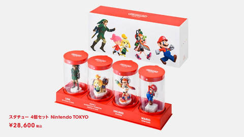 マリオ・リンク・しずえ・インクリングのスタチューがNintendo TOKYOに
