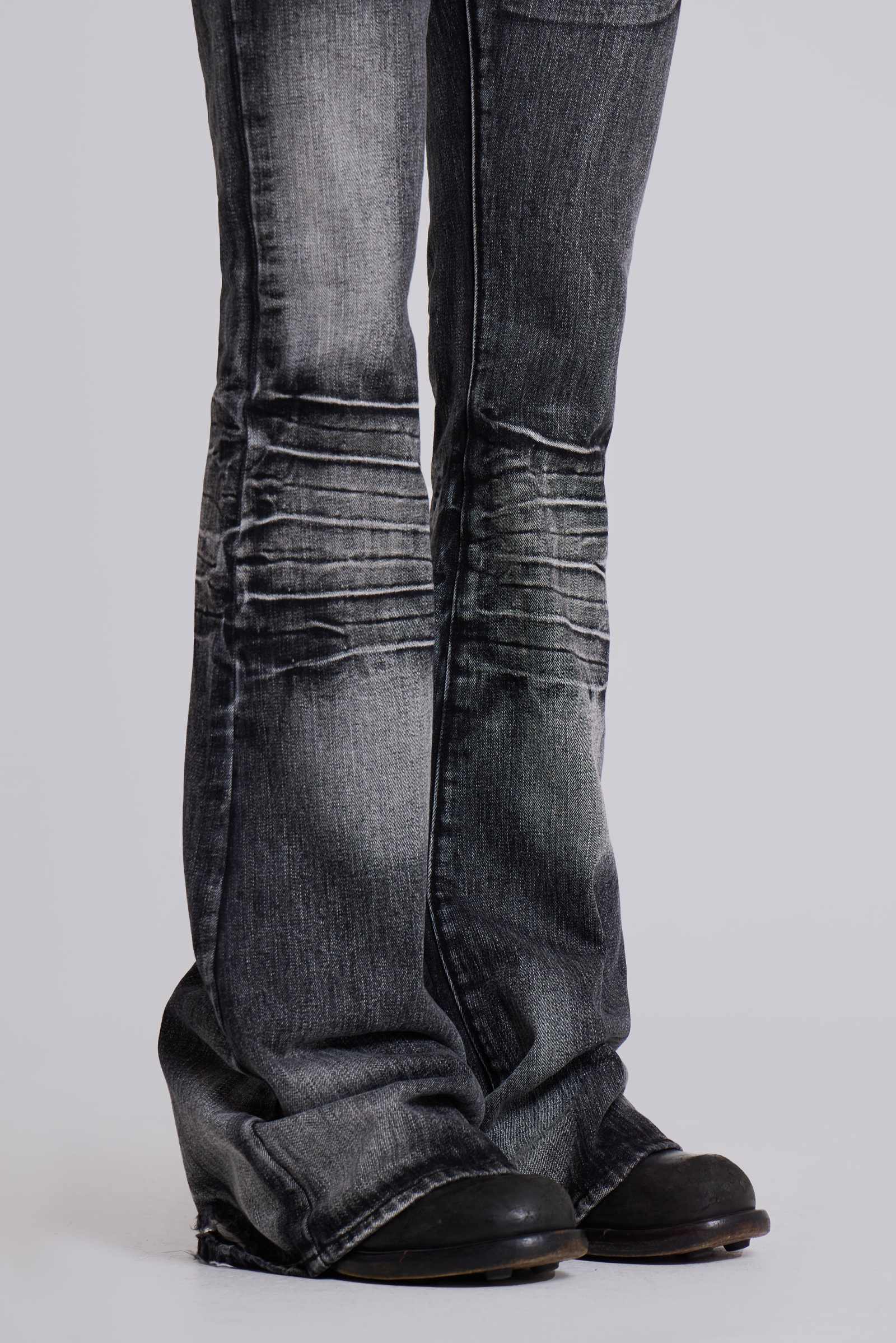 Washed Black Drift Bootcut Jeans | Jaded London | Clothing