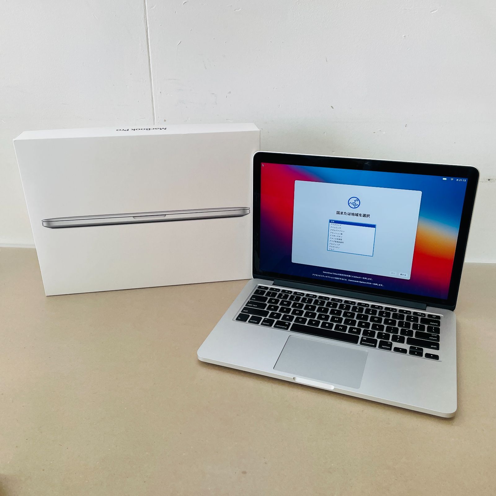 MacBook Pro 2013 13インチ i5 16GB SSD 512GB 充放電回数192回 US