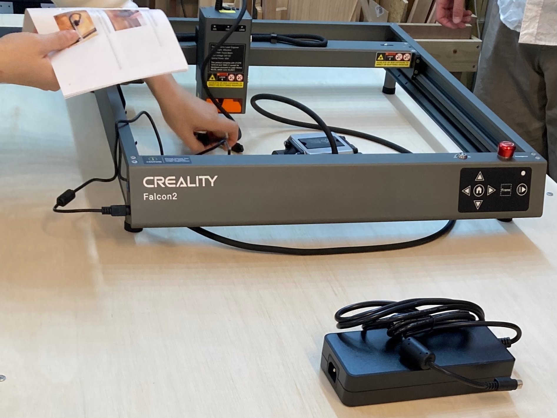 Creality Falcon2 40W レーザー彫刻機の開梱・組立・試運転 @もくはり