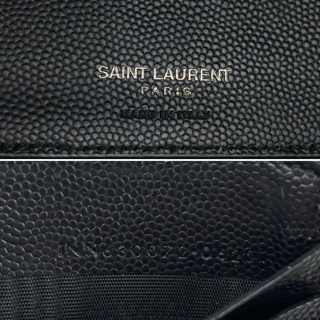 美品 SAINT LAURENT サンローラン イーストウエスト 折り財布 YSL