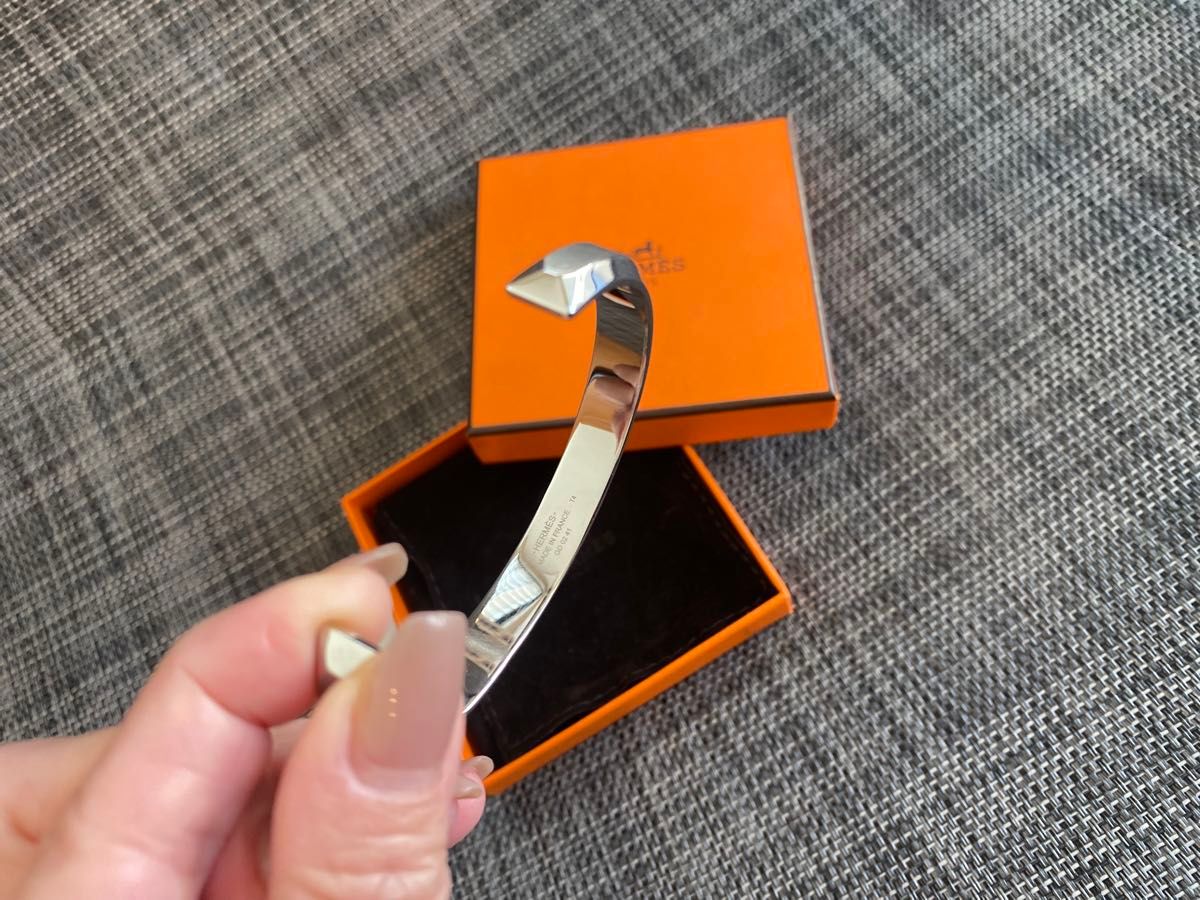 エルメス メンズ バングル ブレスレット T4 美品 ブレスレット