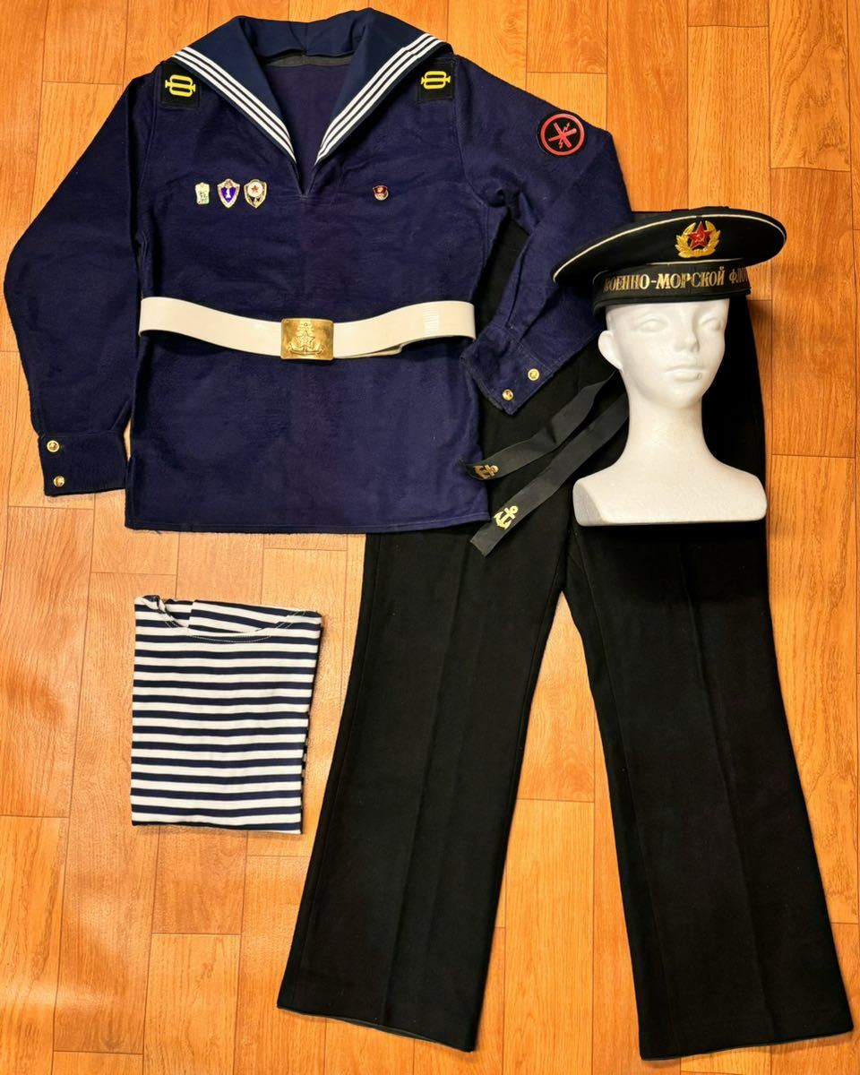 ソ連軍 M69 海軍 水兵 マリン ユニフォーム 一式セット② 48-4/56