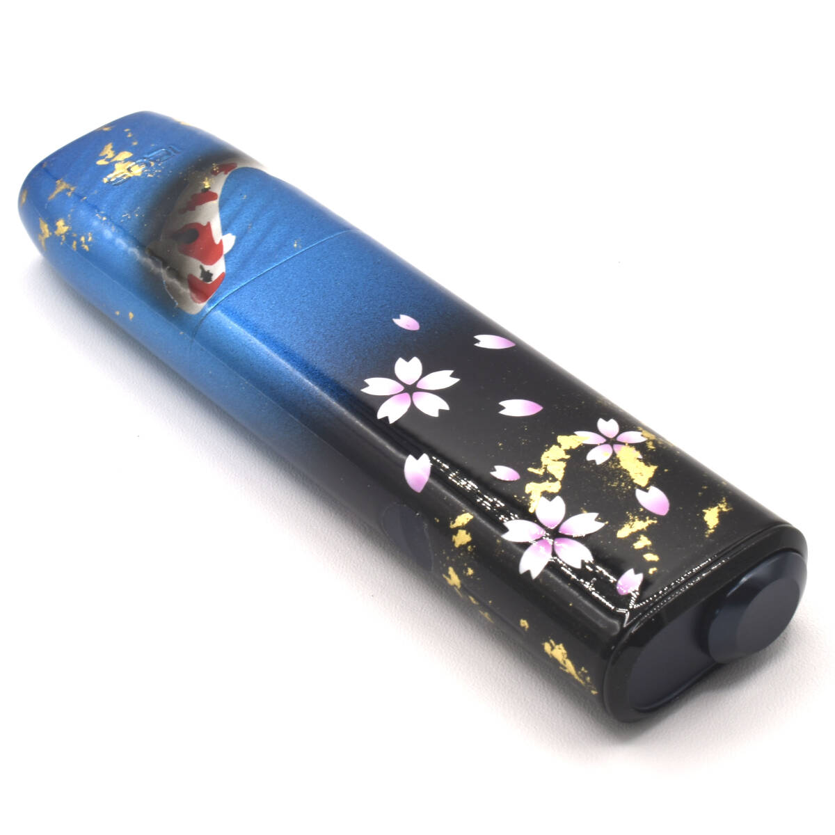 新型 最新 IQOS ILUMAiONE カスタムペイント 桜鯉柄 アクアブルー