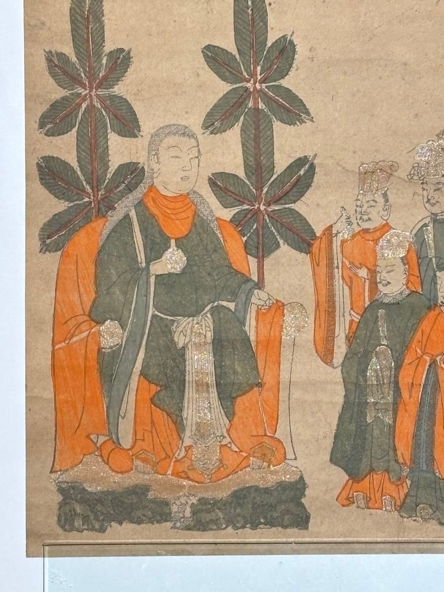 多賀大社 伊弉諾尊」彩色木版画 合羽刷り 1枚|木版刷り 多賀神社 神道