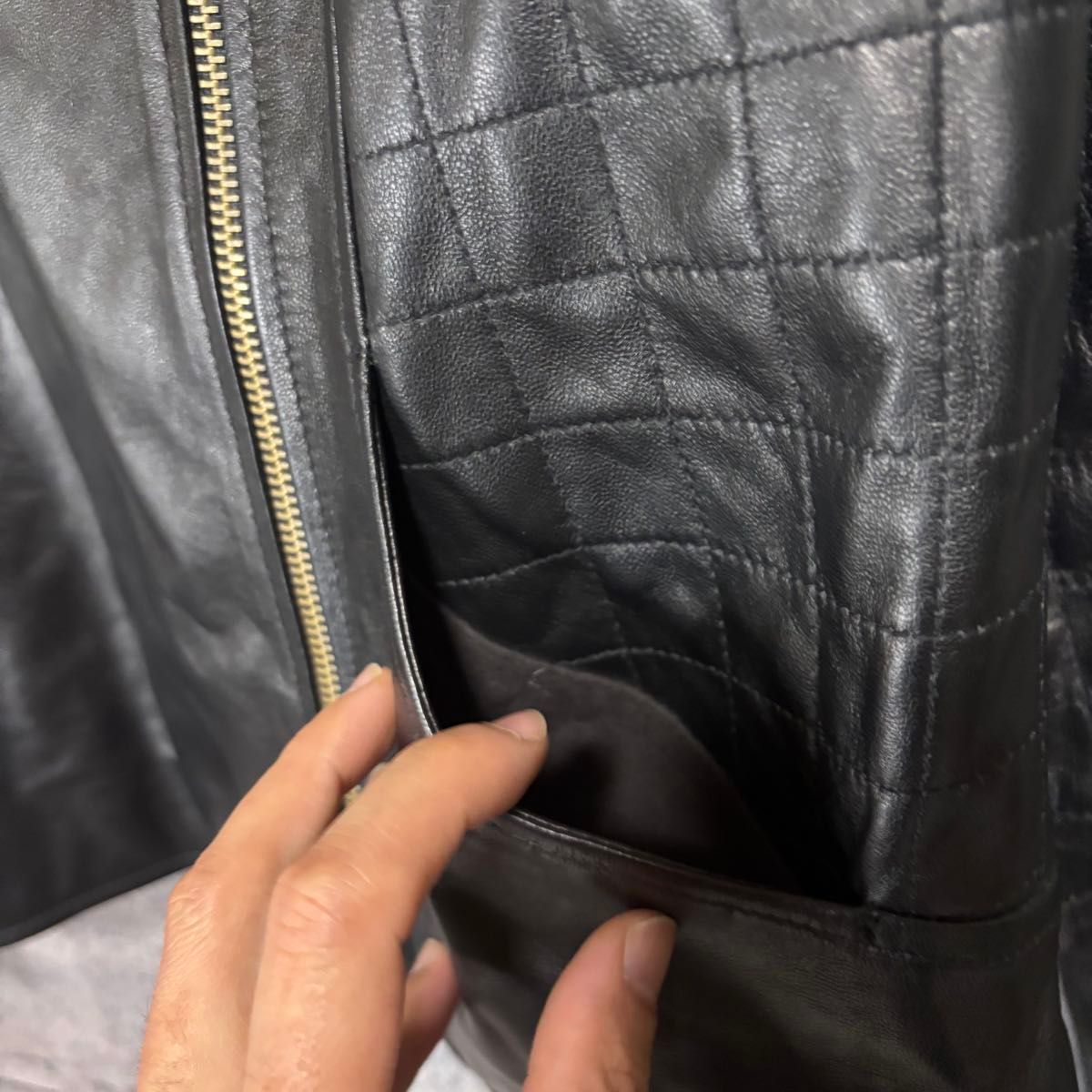 00s Y2K Semi-Double Leather Riders Jacket 本革レザーライダース
