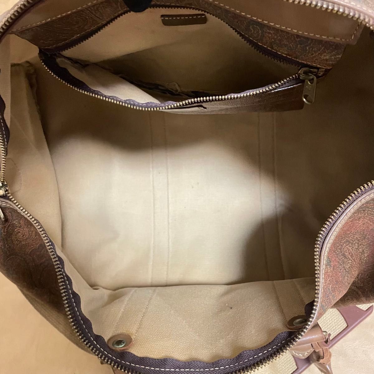 ETRO エトロ ボストンバッグ PVC ペイズリー柄 大容量 旅行鞄 2way