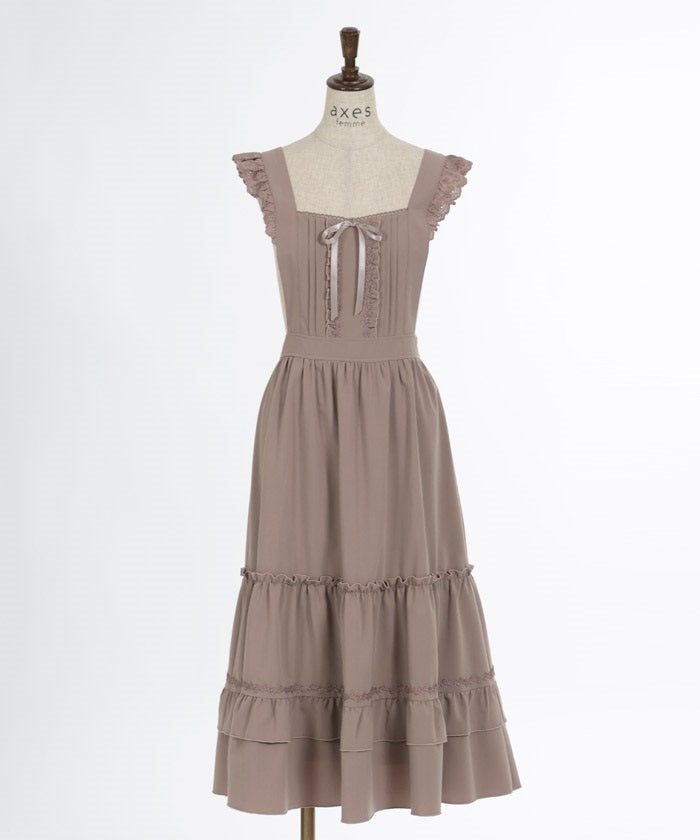 Apron Jumper Skirt with Ribbon – axes femme from JAPAN