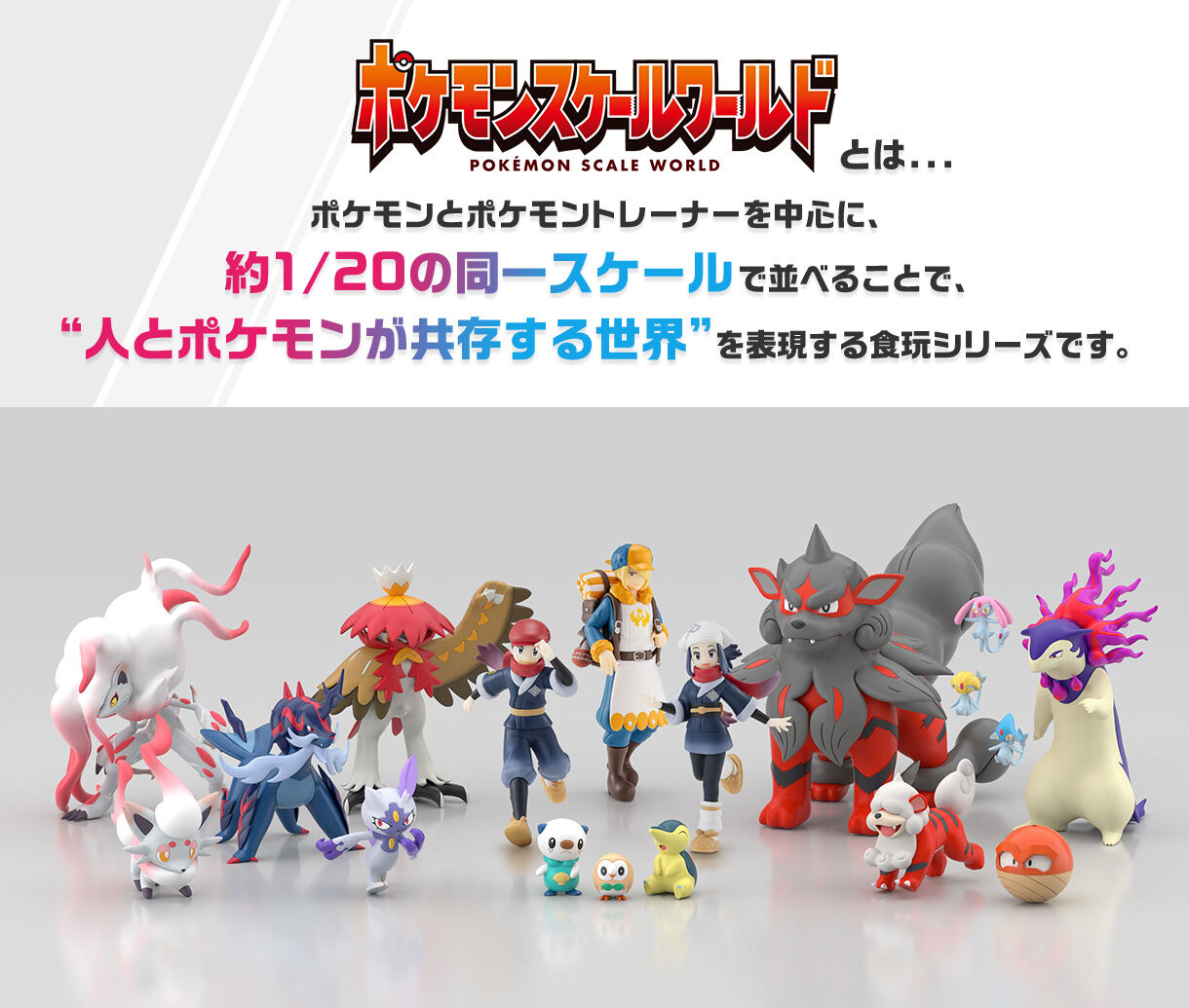 ポケモンスケールワールド ヒスイ地方 ウォロ＆ウインディ(ヒスイのす