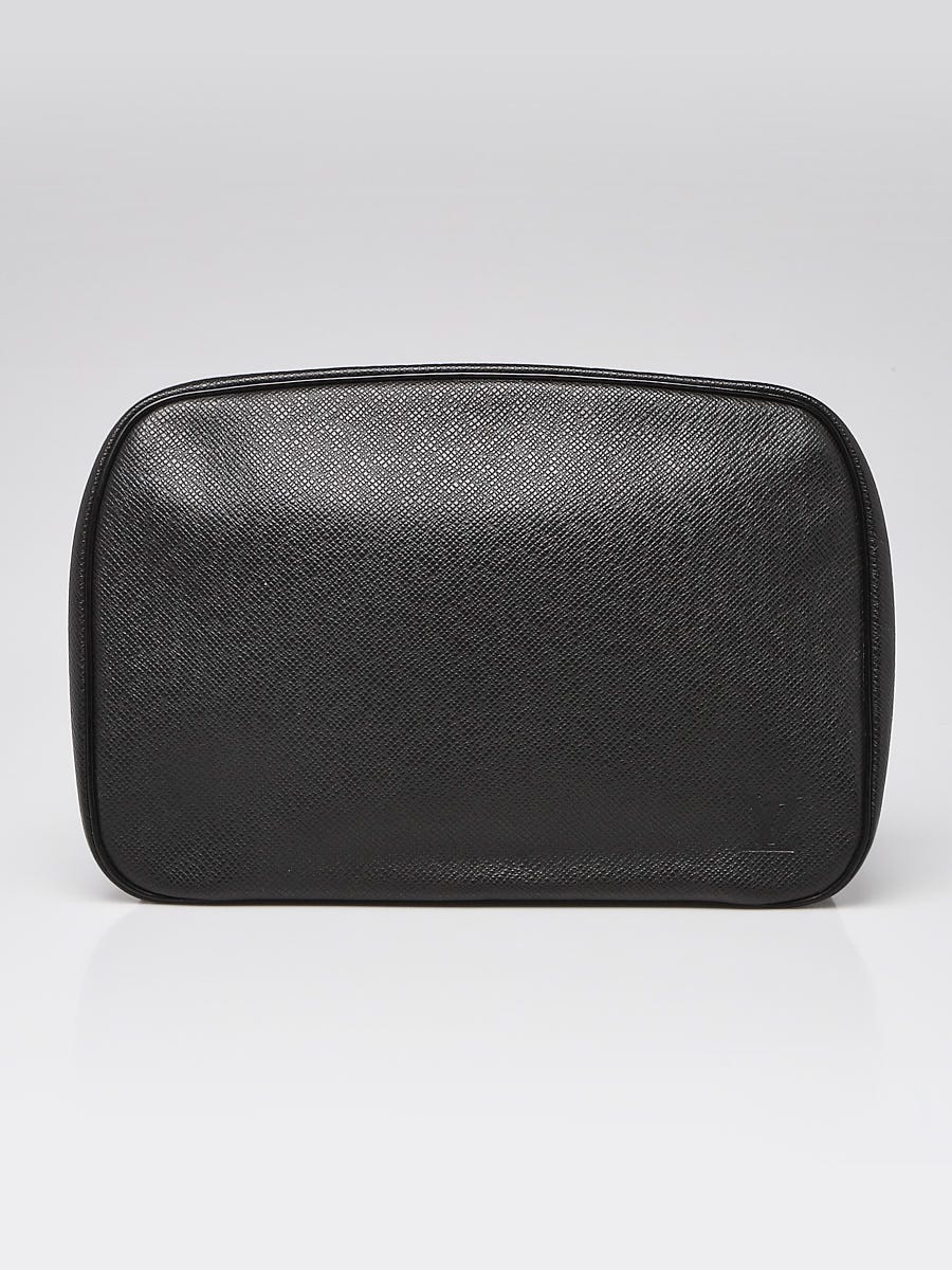 Louis Vuitton Black Taiga Leather Toilet Pouch GM | Yoogi's Closet