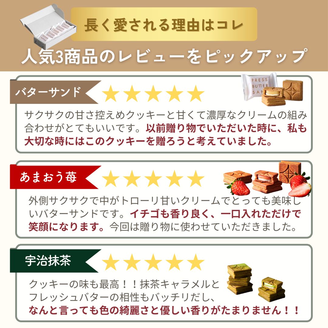 定番バターサンドセット | ベイク オンライン