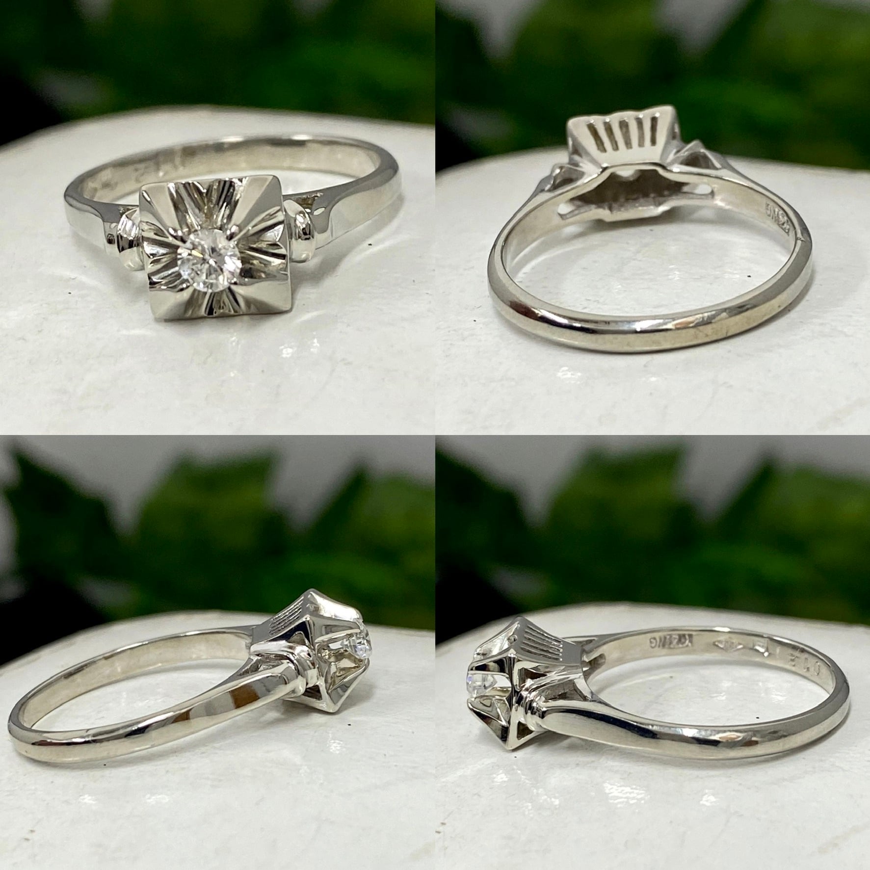 Japanese traditional ring】昭和レトロリング?珍しい箱爪がキュート