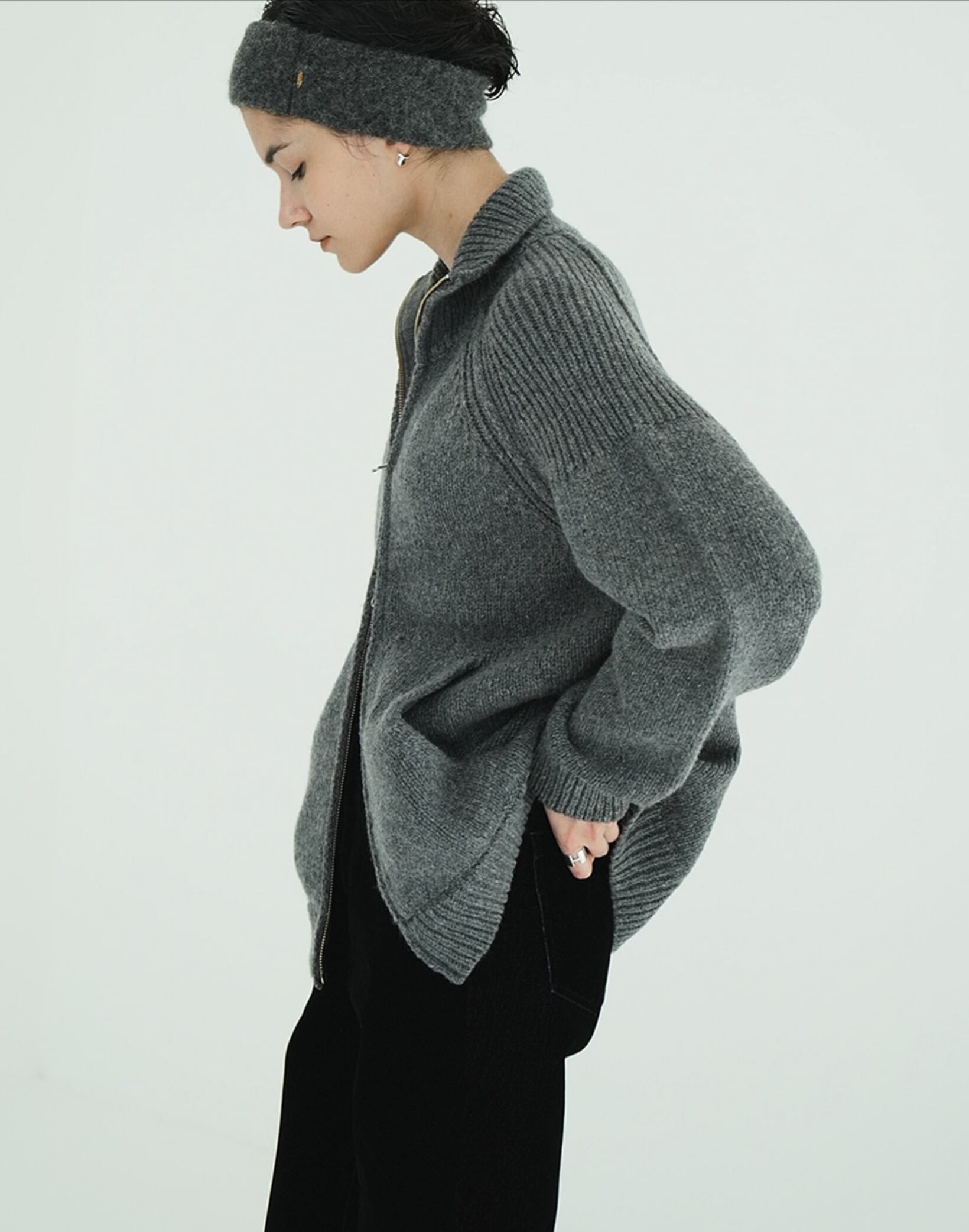 CLANE POCKET ZIP KNIT TOPS | FLICKA ASHIYA