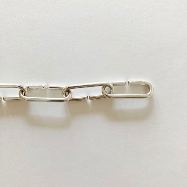 SV925 Puzzle chain ブレスレット | White&Blue