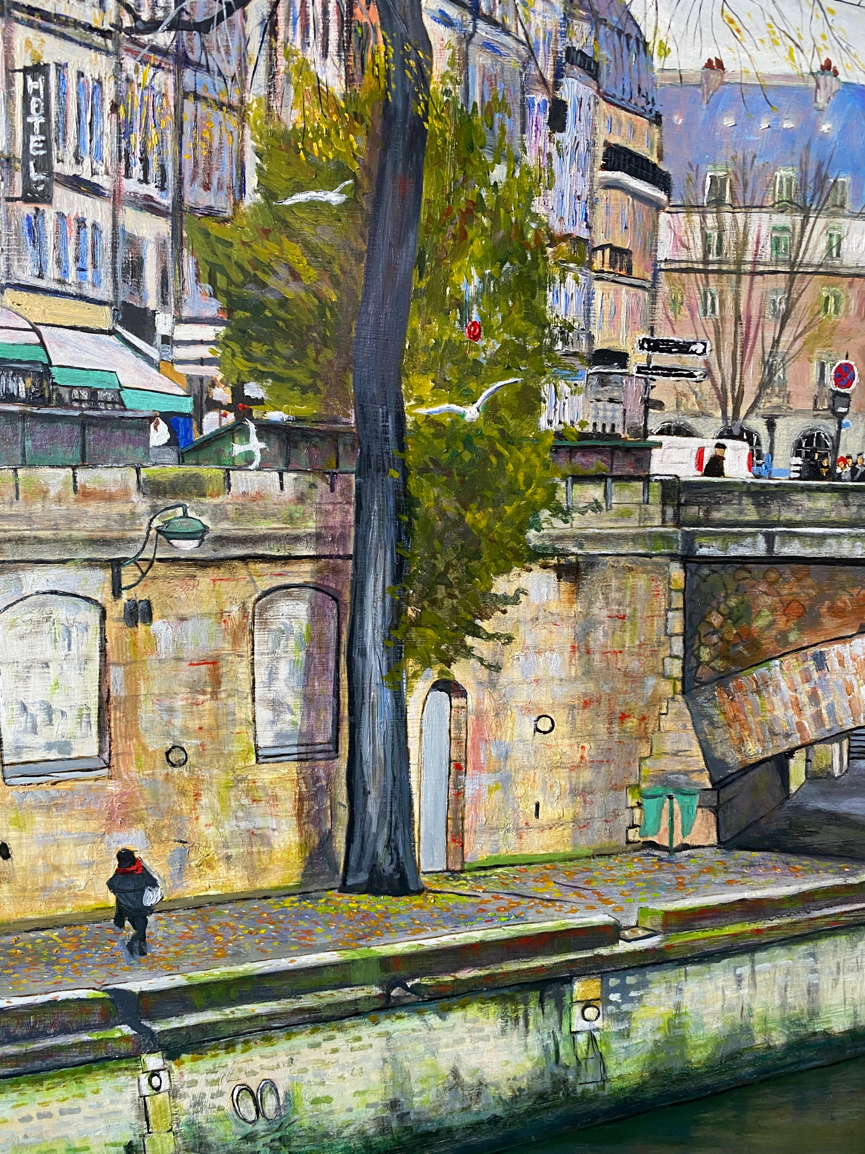 原画「12月のパリ,セーヌ川」フランス 高橋拓也 油絵 P25号 | ART