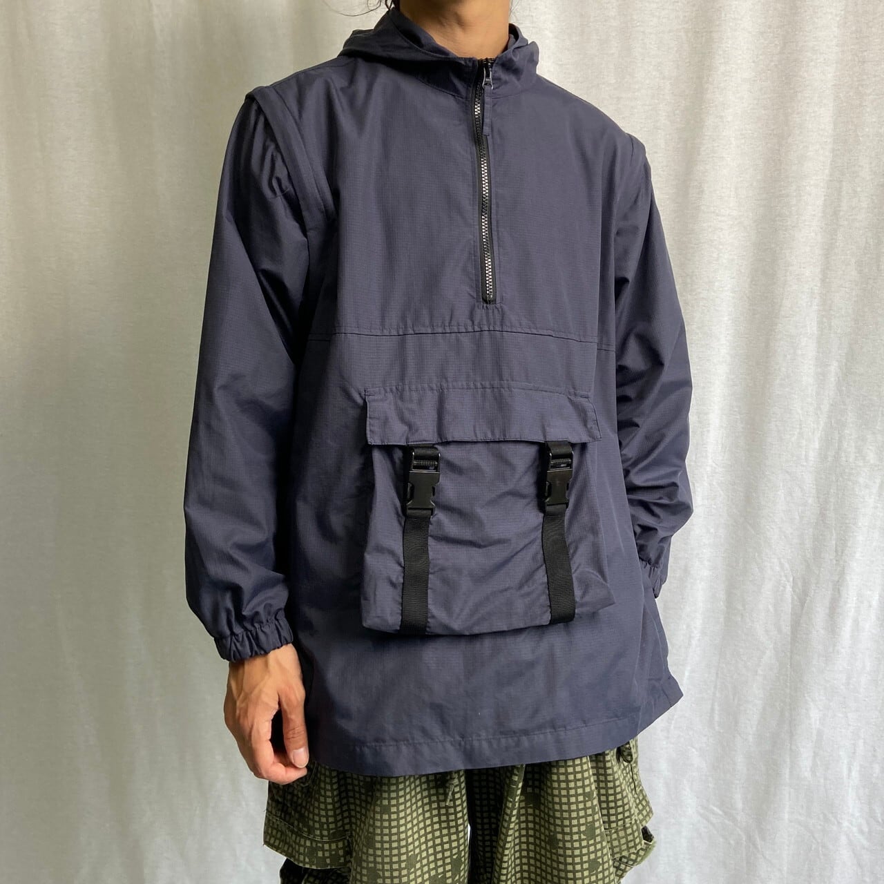 90年代 OLD NAVY オールドネイビー ナイロンアノラックパーカー レイン