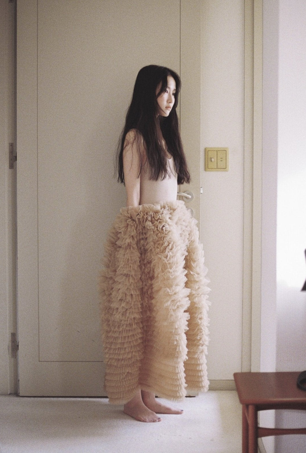 BIBIY. MADE | DARLENE SHUSHU SKIRT BEIGE｜Bibiy.