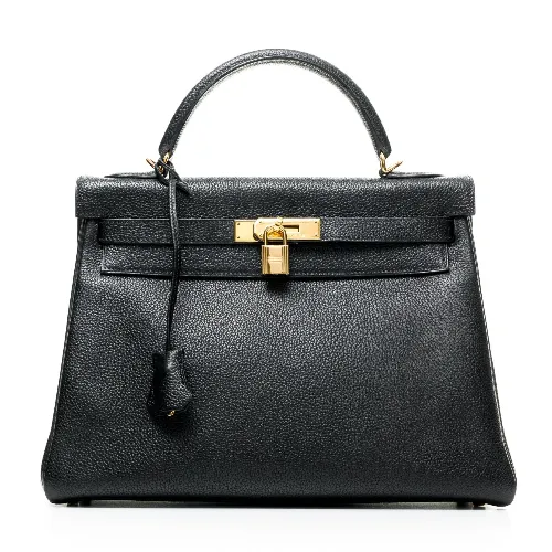 エルメス ケリー32 トゴ ブラック GD金具 □E刻印｜ブランド買取なら