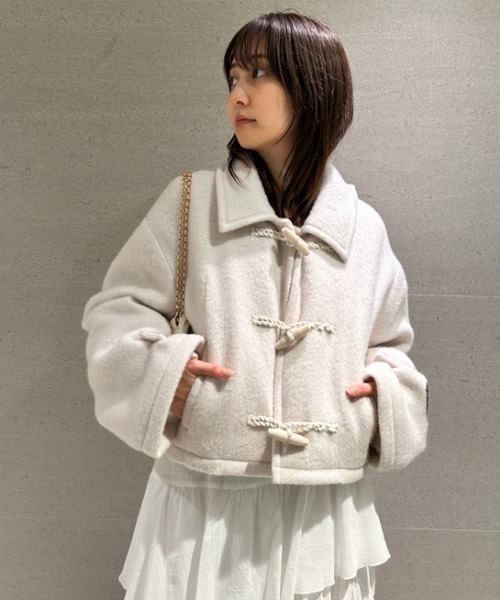 SNIDEL（スナイデル）の「ウールシャギーショートダッフル（ダッフル