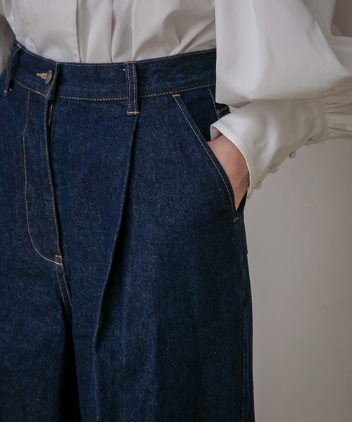 PERNA（ペルナ）の「ワイドデニムパンツ （セットアップ対応）（デニム